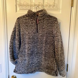 [Weatherproof Vintage] Size M - Cozy Faux Shearling Quarter Zip Sweatshirt